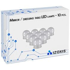 Izoxis LED lampy do zrkadla/toaletného stolíka - 10 ks. 