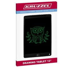Kruzzel Tablet na kreslenie 12" čierny KRUZZEL 22456 