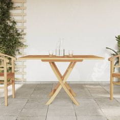 Vidaxl Skladací záhradný stôl 110x110x75 cm tíkový masív