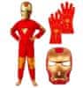 bHome Detský kostým Iron man s maskou a rukavicami 110-122 M