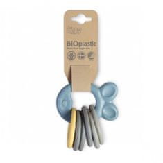Dantoy Tiny Bio plastové krúžky s hryzátkom Blue 0m+