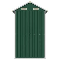 Vidaxl Záhradná kôlňa zelená 192x152,5x237 cm pozinkovaná oceľ