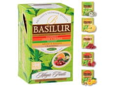Basilur BASILUR Fruit Infusions - Zelený ovocný čaj, 5 príchutí v sáčkoch 25 x 1,5 g x1