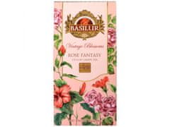 Basilur BASILUR VINTAGE BLOSSOMS -Rose Fantasy Zelený čaj sypaný s pridaním kvetov ibišteka a ruže 75 g x1