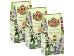 Basilur BASILUR VINTAGE BLOSSOMS - Florálny Bouquet Zelený čaj s listami s kvetinovými tónmi a prídavkom ibišteka 75 g x3