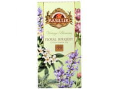 Basilur BASILUR VINTAGE BLOSSOMS - Florálny Bouquet Zelený čaj s listami s kvetinovými tónmi a prídavkom ibišteka 75 g x1