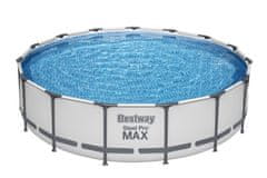 Bestway Bazén Bestway Steel Pro MAX, 56488, kartušová filtrácia, rebrík, plachta, 457x107 cm