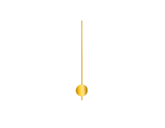 Noname Zlaté okrúhle kyvadlo na strojček 50 mm | 255 mm