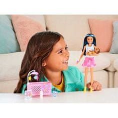 Mattel Bábika Barbie Skipper opatrovateľka s modrým melírom + bábätko, doplnky