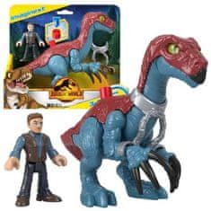 Mattel Jurský svet Imaginext dinosaurus Therizinosaurus + Owen