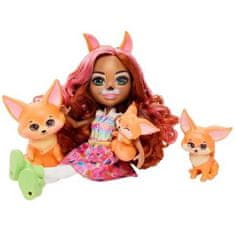 Mattel Bábika Enchantimals Filigree Fox s rodinou líšky Perk