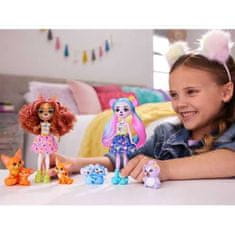 Mattel Bábika Enchantimals Filigree Fox s rodinou líšky Perk