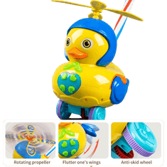 CAB Toys Choditko káčer s vrtuľkou žltý