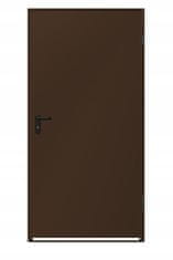 PSB Vonkajšie dvere z technickej ocele 90x200cm hnedé