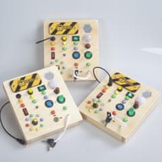 CAB Toys Drevená doska senzorická 10 senzorov