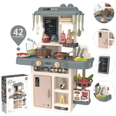 CAB Toys Detská interaktívna kuchynka 42 dielna - sivá