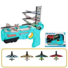 CAB Toys Hračkárske katapultovacie lietadlo s ručným ovládaním (1x katapult, 4x lietadlo)