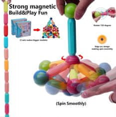 CAB Toys Magnetická stavebnica pre deti - 64ks