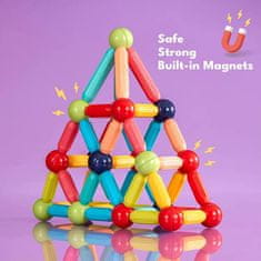CAB Toys Magnetická stavebnica pre deti - 64ks