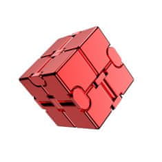 CAB Toys Infinity Cube Antistresová kocka kovová - červená