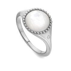 Hot Diamonds Strieborný prsteň s diamantom a perleťou Most Loved DR258 (Obvod 60 mm)