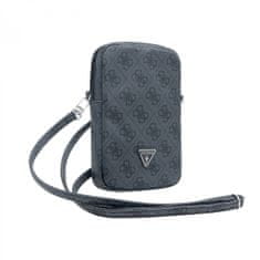Guess  PU 4G Triangle Logo Walltet telefónna taška na zips čierna