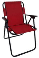 VerDesign ARLON skladacia záhradná stolička, červená 