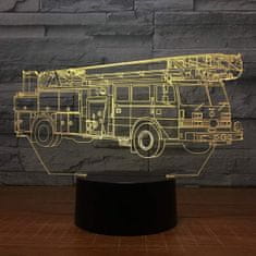 APT  ZD98A Nočná LED RGB lampička 3D hasičská cisterna