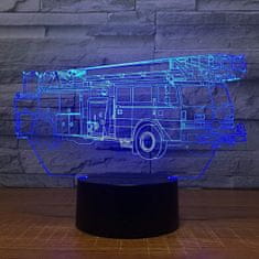 APT  ZD98A Nočná LED RGB lampička 3D hasičská cisterna