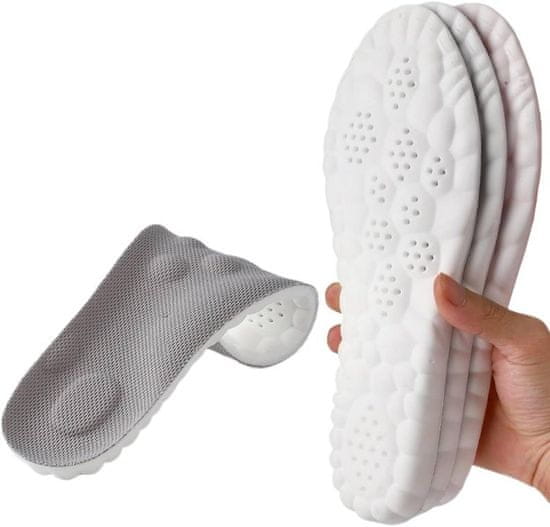 SOLFIT® Pohodlné ergonomické vložky do topánok s technológiou 4D cloud (2 ks, sivá farba) | CLOUDSTEP