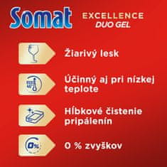 Somat Excellence Duo gél do umývačky proti mastnote 2 × 630 ml, 70 dávok