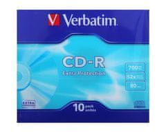 VERBATIM CD disk CD-R(10-Pack)Slim/EP/DL/52x/700MB (43415)