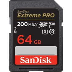 SanDisk Pamäťová karta SDXC Extreme Pro 64GB UHS-I U3 (200R/ 90W)