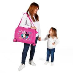 Jada Toys Detský cestovný kufor na kolieskach / odrážadlo MINNIE MOUSE Pink, 34L, 22398E1