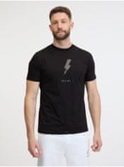Karl Lagerfeld Čierne pánske tričko KARL LAGERFELD M