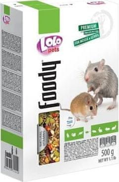 LOLO Foody kompletní krmivo pro myši 500 g krabička