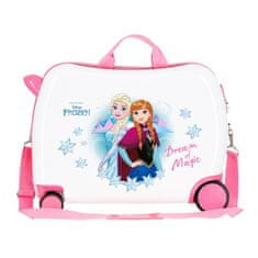 Jada Toys Detský cestovný kufor na kolieskach / odrážadlo DISNEY FROZEN Pink Magic, 34L, 4729861