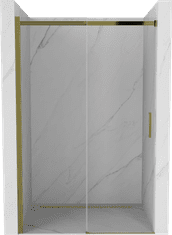 Mexen OMEGA posuvné sprchové dvere do otvoru 130 cm, zlatá-transparentná, 825-130-000-50-00