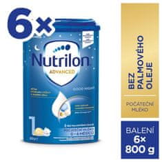 Nutrilon 6x 1 Advanced Good Night počiatočné dojčenské mlieko od narodenia 800 g