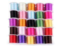 Guma / gumička plochá farebná šírka 1 mm - (1) mix (25 ks)
