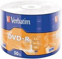 VERBATIM DVD-R AZO 4,7 GB/ 16x/ 50pack/ wrap