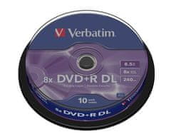 VERBATIM Médium DVD+R DL 8,5 GB 8x 10-cake