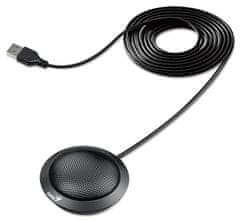 Genius MIC-100U Mikrofón, drôtový, stolný, konferenčný, všesmerový, citlivosť -52,5dB, USB, 2m, čierny