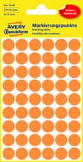 Avery Zweckform Okrúhle etikety - neón oranžová, d=12 mm