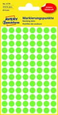 Avery Zweckform Okrúhle etikety - neón zelená, d=8 mm