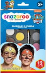 Snazaroo Sada 8 farieb na tvár Tlapková patrola: Rubble & Zuma
