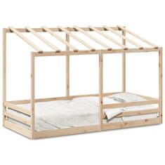 Vidaxl Detská posteľ so strechou 90x200 cm borovicový masív