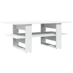 Vidaxl Konferenčný stolík biely 102x55x42 cm kompozitné drevo