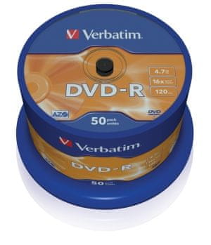VERBATIM DVD-R 4,7GB 16x spindl 50pck/BAL (43548)