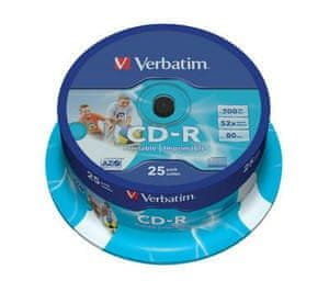VERBATIM CD-R 80 52x PRINT spindl 25pck/BAL (43439)